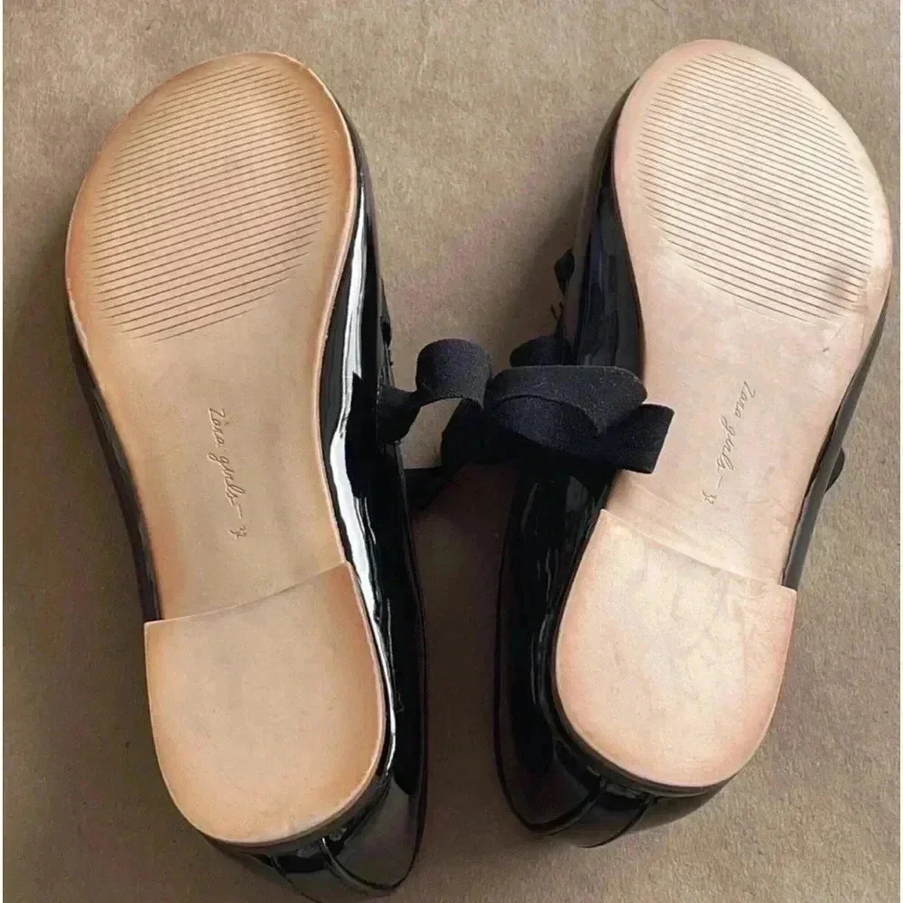 me Zara Patent Leather Ballet Flats Size 32 | 1
